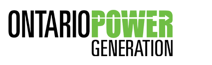 A green logo on a black background.